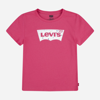Koszulka młodzieżowa dla dziewczynki Levis 4EK418-AGW 152 cm (12A) Różowa (3666643070595)