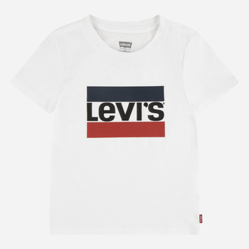 Koszulka dziecięca dla dziewczynki Levis 3EK827-001 104 cm (4A) Biała (3666643067298)