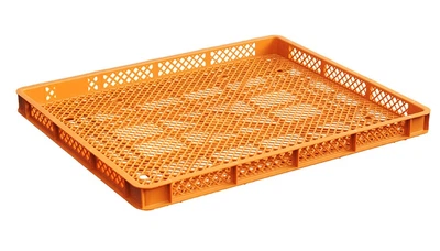 Ящик пластиковий (745х625х60) перфорований, коричневий, тип 1