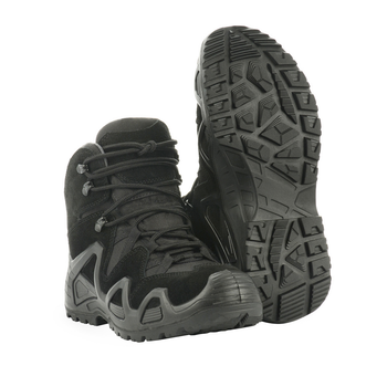 Демисезонные Берцы М-Тас Alligator из натуральной замши / Крепкие Ботинки с мембраной черные размер 45