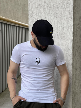 Мужская футболка Intruder свободного кроя с вышивкой трезубцем белая размер 2XL