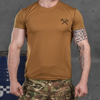 Мужская потоотводящая футболка Bayraktar Coolmax с принтом "Чеpеп" койот размер 2XL