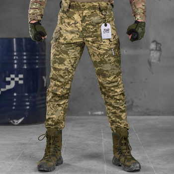 Мужские штаны "7.62 tactical" стрейч рип-стоп с кольцами для карабинов пиксель размер M