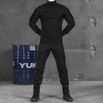 Легкий костюм "Smok" куртка + брюки черные размер L