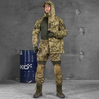 Мужской демисезонный костюм "OMUT" 4в1 куртка + убакс + брюки + кепка пиксель размер M