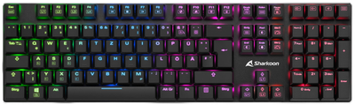 Клавіатура дротова Sharkoon PureWriter RGB Kailh Blue Black