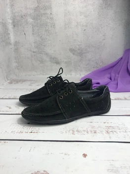 Туфлі дитячі для хлопчиків з нубуку Jordan 37р - 24 см Чорний (964)