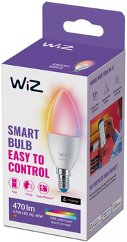 Розумна лампочка WIZ Smart Candle LED WiFi C37 E14 470 лм 4.9 Вт (8718699787097)