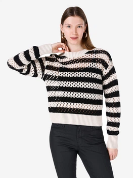 Джемпер женский Colin's CL1067375-BLK L Черно-белый (8684112032702)
