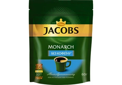 Кава розчинна Jacobs Monarch без кофеїну 60 г