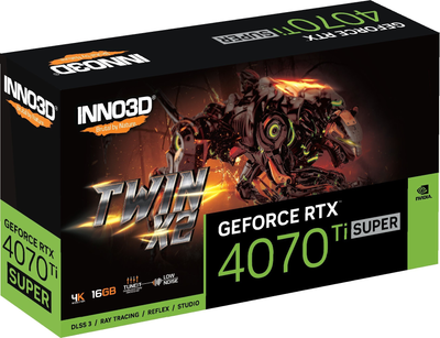 Karta graficzna INNO3D PCI-Ex GeForce RTX 4070 Ti Super Twin X2 16GB GDDR6X (256bit) (2610/21000) (HDMI, 3 x DisplayPort) (N407TS2-166X-186156N)