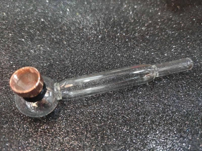 Трубка-вапорайзер для курения DUC Glass Pipe Transparent Egg Rose Gold стеклянная