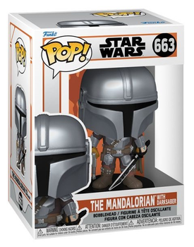 Figurka Funko Pop! The Mandalorian Mando with Darksaber 11.8 cm (8896987655030)