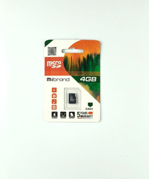 Карта памяти Mibrand microSDHC 4GB Class 10 UHS-I (MICDHU3/32GB-A)