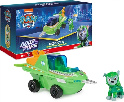 Игровой набор Spin Master Paw Patrol Rocky Sawfish Vehicle Щенячий патруль Аква автомобиль трансформер Рокки (6066421)