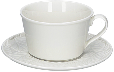 Набір чайних чашок з блюдцем La Porcellana Bianca Bosco 180 мл білий 6 шт (P004300016)