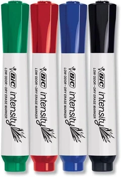 Набор маркеров для досок сухого стирания 4 шт BIC Intensity Low Odor Dry Markers Цветные (BICGDEMP41ASST)