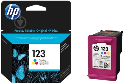 Картридж HP 123 для принтера DeskJet 100 стор / струменевий друк Color (F6V16AE)