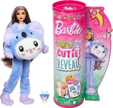 Кукла Barbie Cutie Reveal (Series 6) Kitten (Koala) - Красавица Барби с кроликом в плюшевом костюме коалы (HRK26) - Игровой набор Mattel