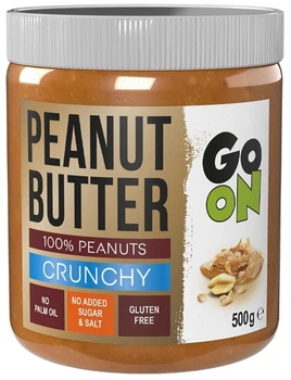 Арахисовая паста без добавок Sante GO ON 100% орехов Кранч с кусочками Peanut Butter Crunchy 500 г