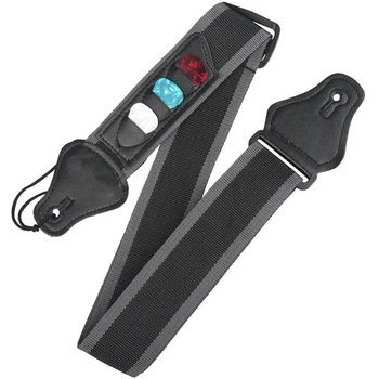 Гитарный ремень Overtone Strap Black w/pickholder