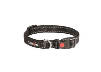 Світловідбиваючий нашийник для собак Camon Чорний 15 мм 26-40 см (8019808187075)