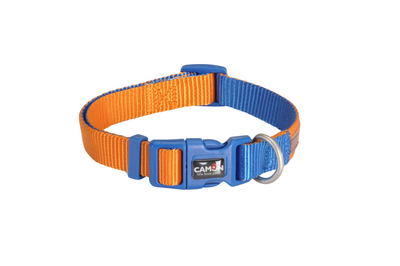 Obroża dla psów Camon Bicolor Pomarańczowo-niebieska 20 mm 36-48 cm (8019808203881)