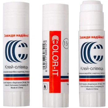 Клей канцелярський сухий COLOR-IT 1015-CIT 15 грам