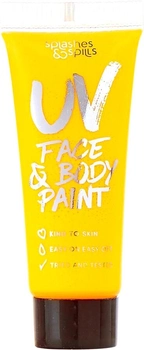 Farba do twarzy i ciała Splashes & Spills UV Żółta 10 ml (5060448780051)