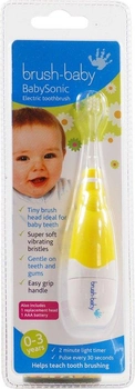 Електрична зубна щітка Brush-Baby BabySonic жовта