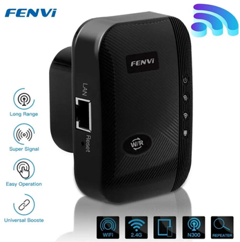 Репитер Wi Fi Fenvi 300 Мбит/с усилитель вай фай сигнала для роутера черный