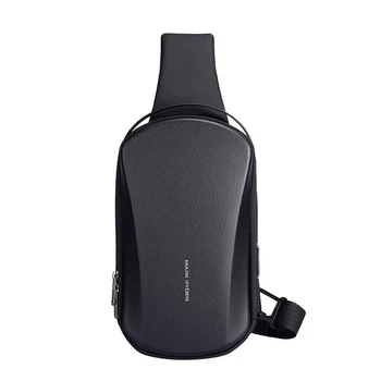 Рюкзак с одной лямкой Mark Ryden MR3998 с USB-портами и держателем для ключей (Черный)