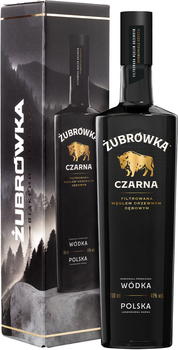 Горілка Zubrowka Czarna 0.7 л 40% в подарунковій упаковці (5900343010054_О)