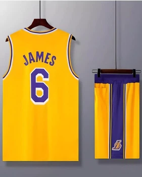 Форма баскетбольна дитяча Lion NBA LAKERS JAMES 6 колір жовтий L - на 10-12 років, зріст 140-148 (CO-2262-L)