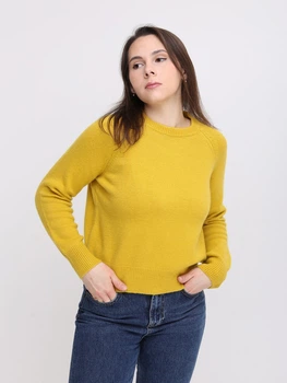 Светр жіночий жовтий однотонний прямий 311 2-2 ONE SIZE
