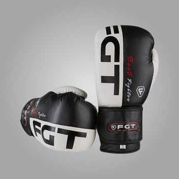 Боксерские перчатки FGT 3555, Flex, 12oz, черный/белый (FT-3555/12)