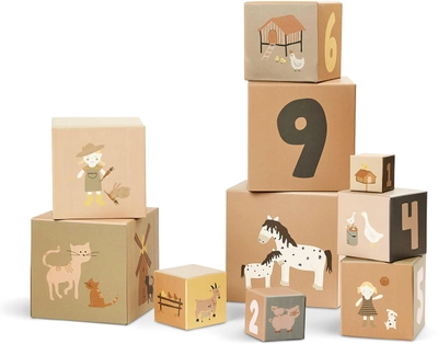 Розвиваюча іграшка Smallstuff Stacking Boxes Тварини та цифри (5712352095430)