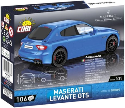 Klocki konstrukcyjne Cobi Maserati Levante GTS 106 elementów (5902251245696)