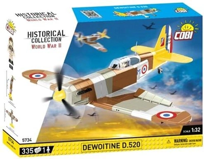 Klocki konstrukcyjne Cobi Historical Collection WWII Samolot myśliwski Dewoitine 335 elementów (5902251057343)