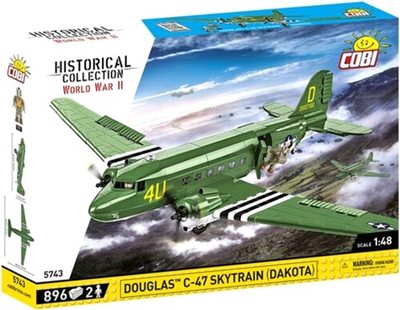 Конструктор Cobi Historical Collection WWII Транспортний літак Douglas C-47 896 елементів (5902251057435)