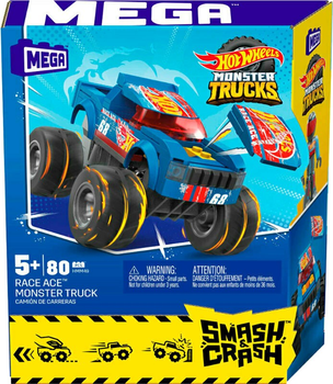 Klocki konstrukcyjne Mega Hot Wheels Race Ace Monster Truck 80 elementów (0194735131556)