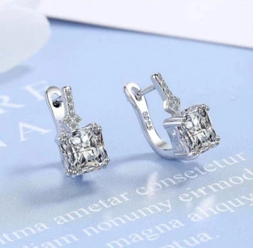 Серьги современный дизайн стильные Italy серебро Classic6147