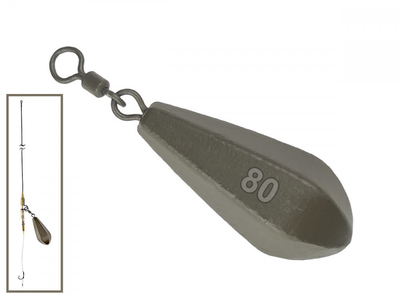 Карповый груз Проф-монтаж "горизонт" 80 г.,KG15825
