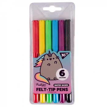 Фломастери Yes 6 кольорів Pusheen rainbow (650540)