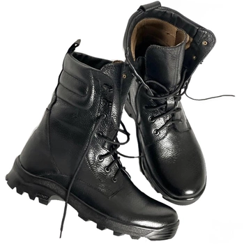 Высокие Летние Ботинки Ястреб черные / Легкие Кожаные Берцы размер 48