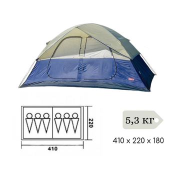Палатка 6-ти местная Coleman 1500 (1500 = 6)