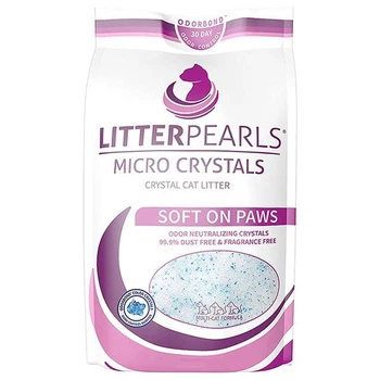 Силикагелевый кварцевый наполнитель Litter Pearls Micro Crystals для кошачьего туалета Литтер Перлс Микрокристал 3.6 л (1.59 кг) (10604)