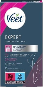 Woskowe paski Veet Expert Cold Wax Strips For Leg And Body 16 szt (8428076006320)
