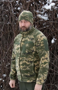 Флиска мужская военная Кіраса ткань премиум качества Polartec цвет піксель размер L (50-52) 4141-1