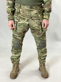 Військові штурмові штани Tactic Ріп-стоп, (тактичні штани з наколінниками) мультикам 54